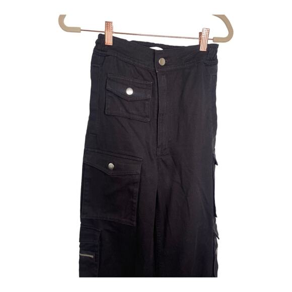 EB Denim Cargo Pants High Rise 100% Cotton Utility Y2K Goth Streetwear Baggy XS - Picture 9 of 16